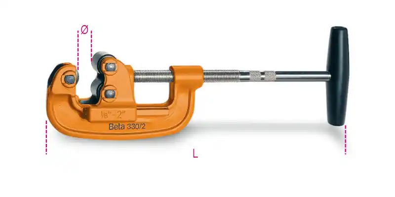Beta 003300002 Coupe-tube pour tuyau de gaz en acier Ø 10÷60 1/8"÷ 2" mm
