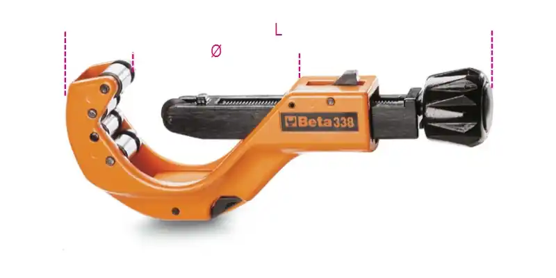 Beta 003380001 Coupe-tubes avec tige à vis télescopique Ø 6÷67 1/4"÷2"5/8 mm