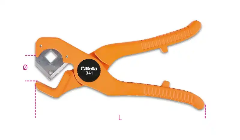 Beta 003410001 Pince coupante pour tuyaux en plastique Ø 0÷25 mm