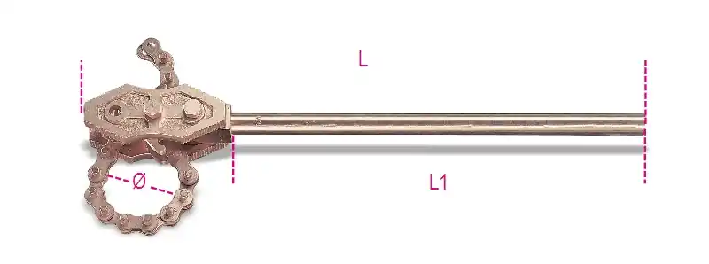 Beta 003860809 Pince à chaîne réversible sans étincelle 900 mm