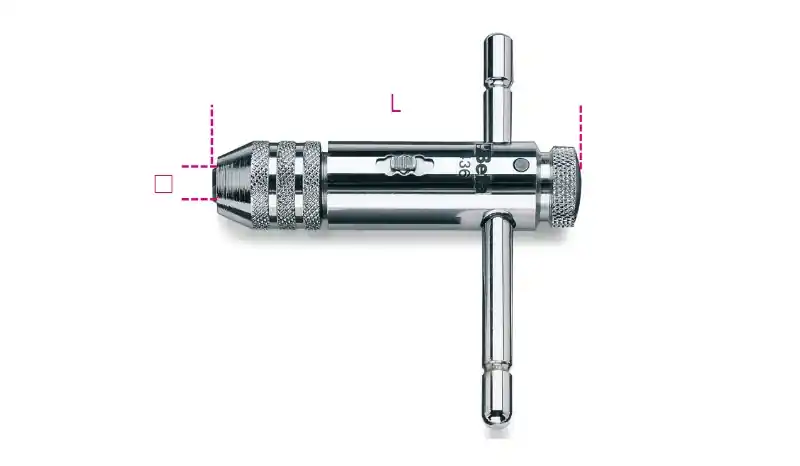 Beta 004360002 Porte-taraud avec cliquet 2÷5 M3÷M8 mm 185 mm