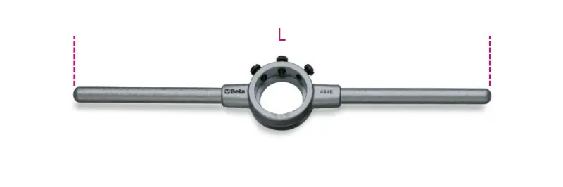 Beta 004440127 Support de plaque de coupe en acier moulé Ø 25x9 mm 215 mm