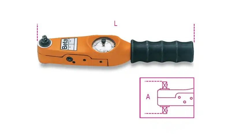 Beta 005900003 1/4‘‘‘‘ Momentsleutel met meetklok 0,5 - 13,5 Nm