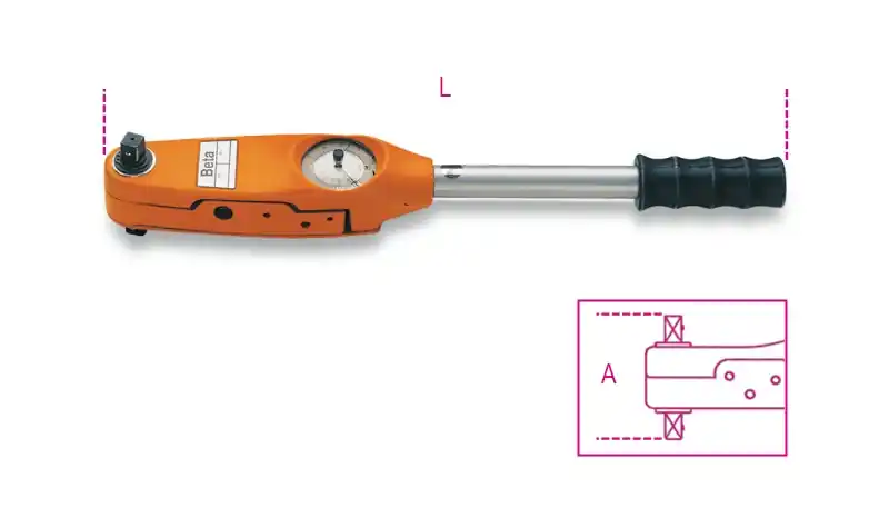Beta 005940011 Clé dynamométrique avec cadran 6 - 80 Nm