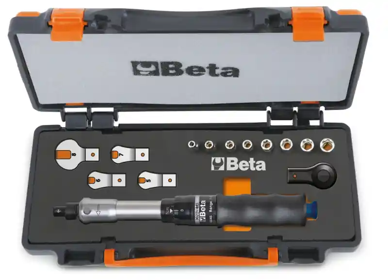 Beta 006710001 Jeu de clés dynamométriques 1÷5 Nm 1/4‘‘‘‘ 14 pièces