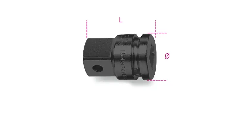Beta 007100810 Adaptateur 3/8" à 1/2" 32 mm