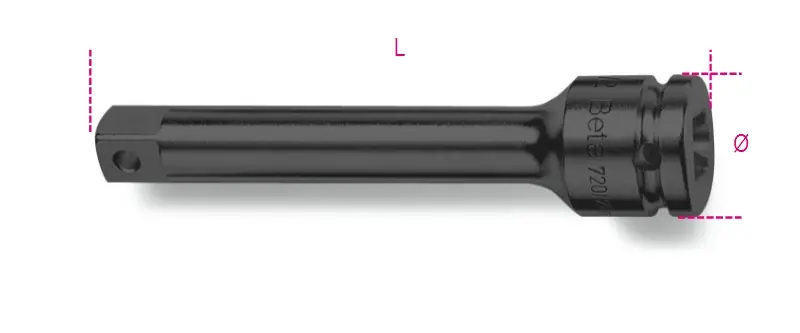 Beta 007100823 Rallonge 3/8" 125 mm