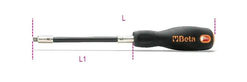 Beta 009000839 Manche à pas flexible 1/4" 280 mm