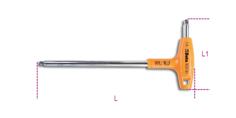 Beta 009000860 1/4" Essoreuse courbe avec poignée motorisée chromée 238 mm