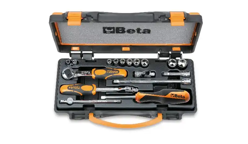 Beta 009000961 Jeu de clés à douille 1/4‘‘‘‘ 17 pièces