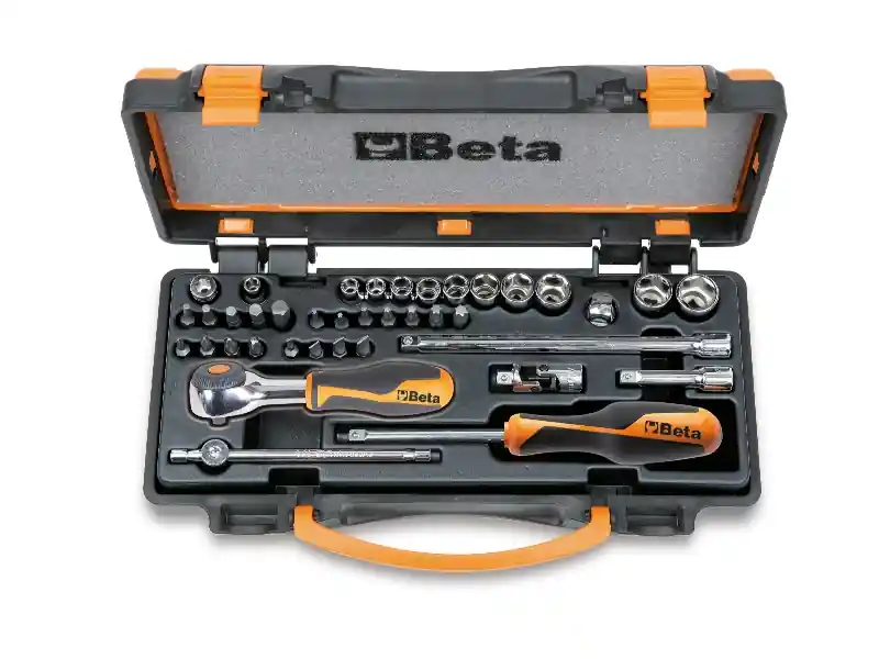 Beta 009000980 Jeu de clés à douille 1/4‘‘‘‘ 38 pièces