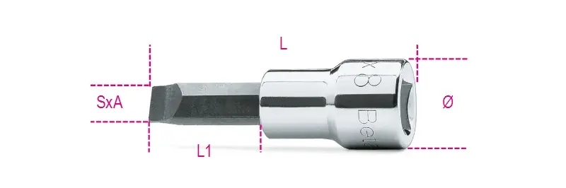 Beta 009100454 Schroevendraaierdoppen sleufschroeven - 1,2x8 SxA mm