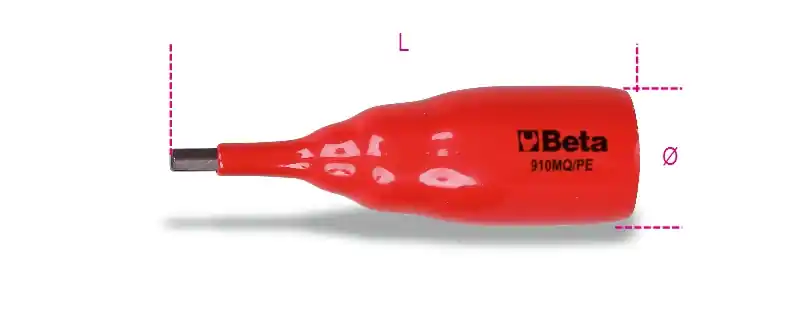 Beta 009100610 Clé à douille 3/8‘‘‘‘ pour vis hexagonales 10 mm