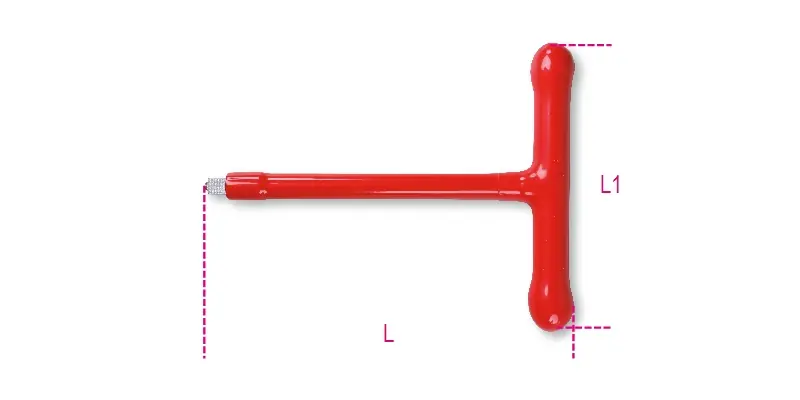 Beta 009100807 Tige à torsion 3/8" T-Modèle 200 mm
