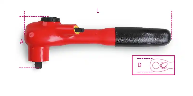 Beta 009100808 Cliquet réversible 3/8" 203 mm