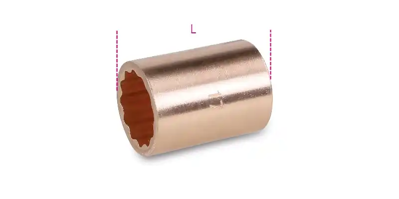 Beta 009110808 3/8‘‘‘‘ Clé à douille sans étincelle à douze côtés 8 ?mm