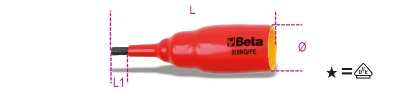 Beta 009200267 Capuchons de tournevis 10 mm