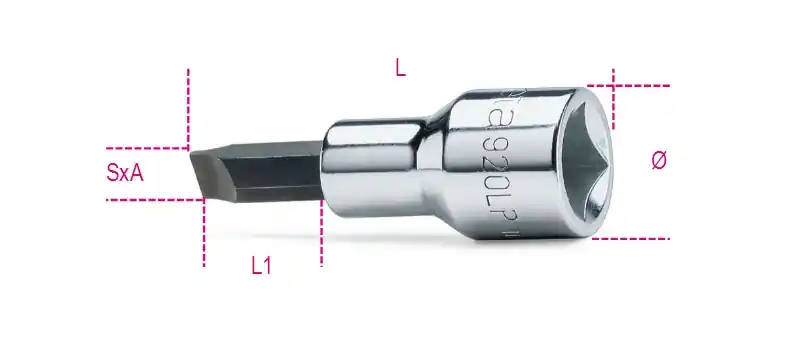 Beta 009200454 Schroevendraaierdoppen sleufschroeven - 1,2x8 SxA mm