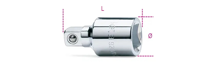Beta 009200810 Adaptateur 1/2" à 3/8" 42 mm