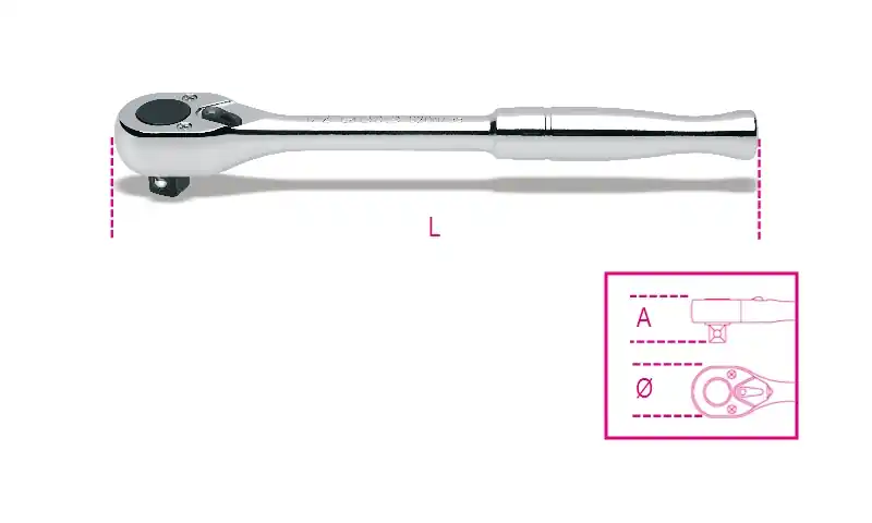 Beta 009200893 Cliquet réversible 1/2" 253 mm