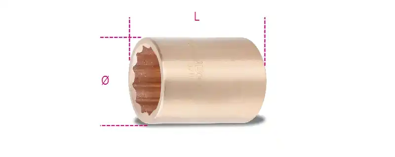 Beta 009260846 3/4‘‘‘‘ Clé à douille sans étincelle 46 mm