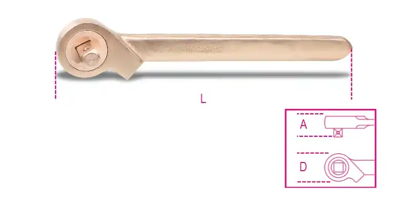 Beta 009260880 3/4‘‘‘‘ Cliquet enfichable sans étincelle 300 mm