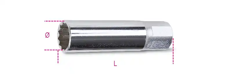Beta 009560114 956F 14-3/8 Clé à douille pour bougie d‘allumage 14 9/16 mm -"