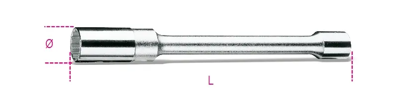 Beta 009560214 956L 14-1/2" Square Spark Plug Socket Wrench 14 9/16 mm - "