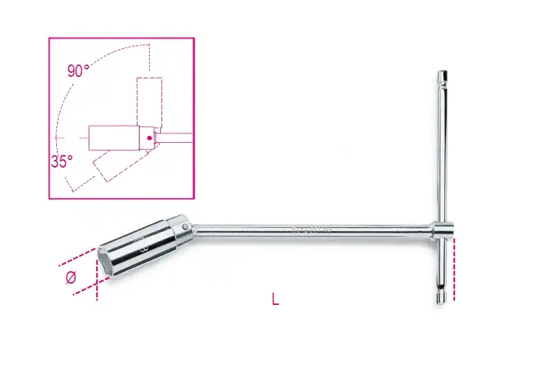 Beta 009570000 957 Clé en T 16 5/8 mm - "