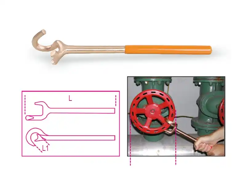 Beta 009660812 Clé de soupape de sécurité sans étincelle 370 mm