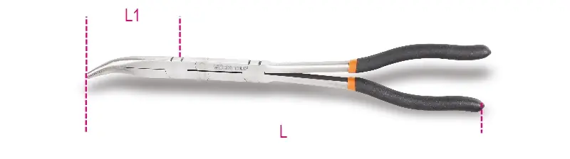 Beta 010090059 Pince extra-longue courbée 336 mm