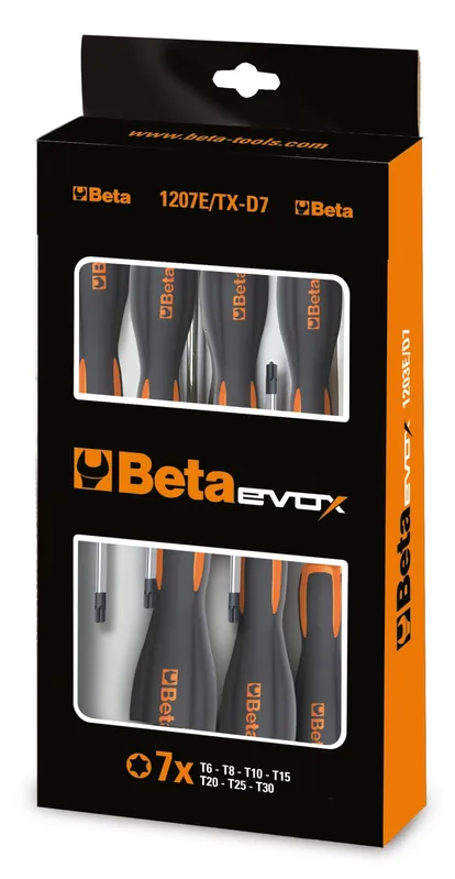Beta 012071207 Jeu de 7 tournevis Torx® (7 pièces)