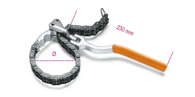 Beta 014880001 1488-Clé pour filtre à huile avec chaîne 60÷110 Ø mm