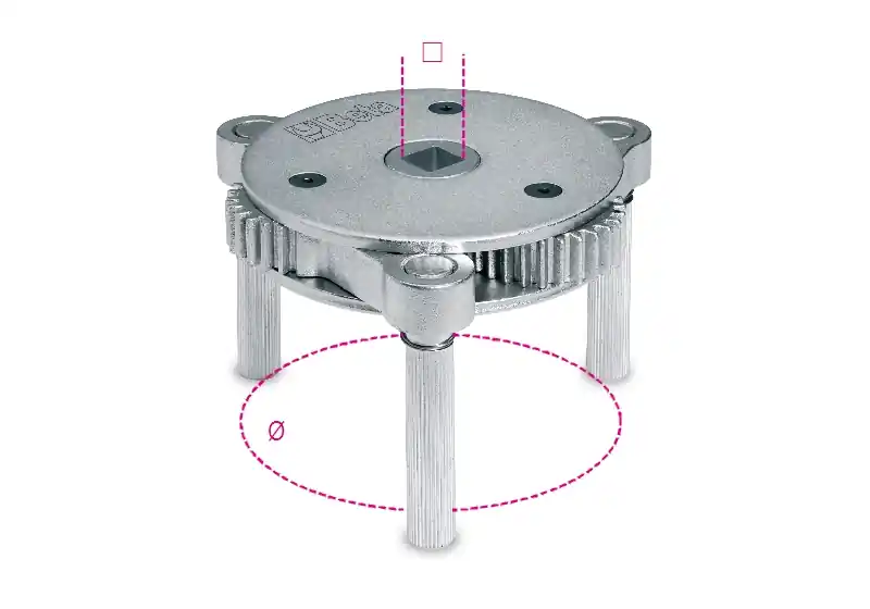 Beta 014930076 1493/U-Clé de serrage pour filtre à huile, 3 bras 1/2