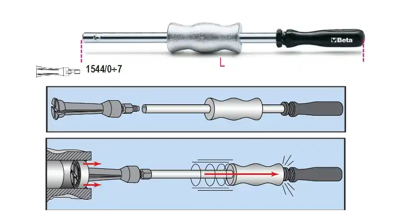 Beta 015400001 1540 Poids de l‘impact 390 L mm
