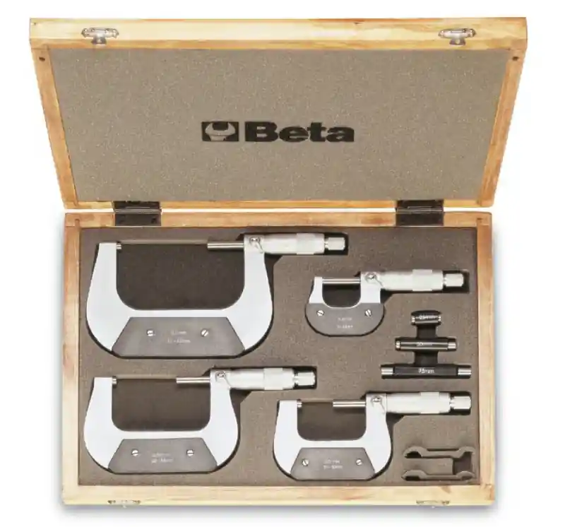 Beta 016580001 1658/C4-4-Pièces Jeu de micromètres extérieurs 1658