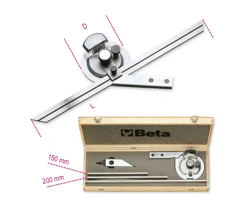 Beta 016780030 1678/C3 Mesureur d‘angle de précision 300 mm