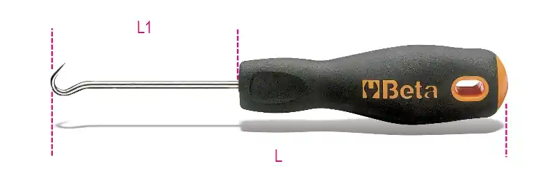 Beta 016870115 1687U-Mounters Crochet de précision, poignée 153 L mm