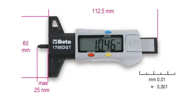 Beta 017060011 1706Dgt-Mètre de profil numérique