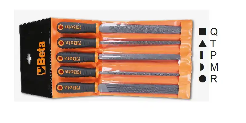 Beta 017190298 1719Bma10/B5-5Dlg Jeu de limes semi-affûtées 250 L mm