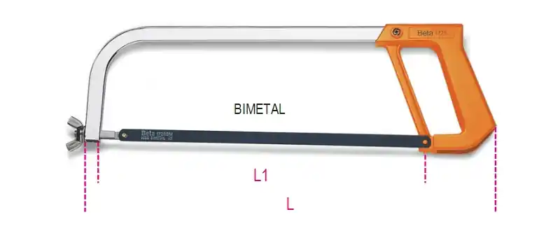 Beta 017250001 1725-Barre de scie 420 L mm