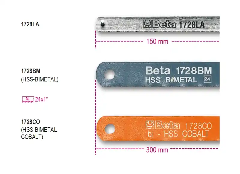 Beta 017280010 1728Bm Lames de scie pour supports de scie