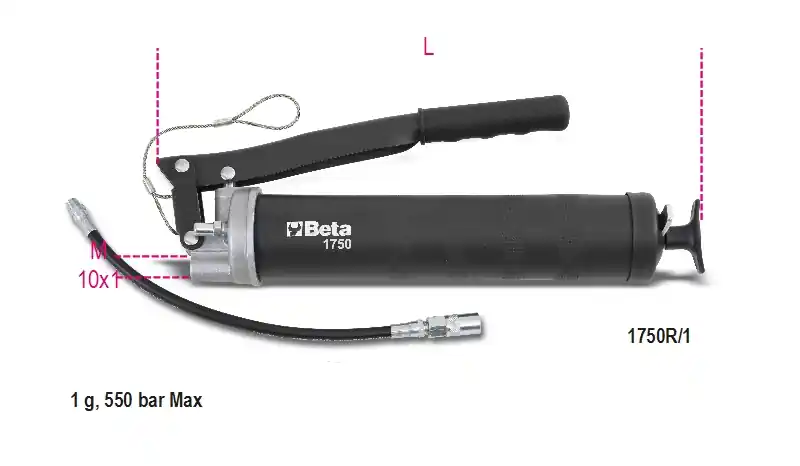 Beta 017504500 1750Hs 500 Pistolet à graisse 500 cc