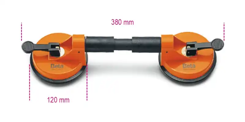 Beta 017660001 1766-Double ventouse 50 max kg