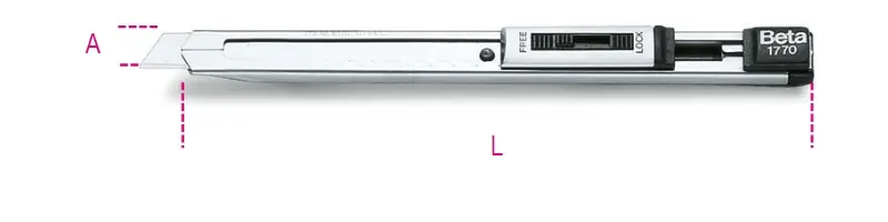 Beta 017700001 1770-Couteau à tronçonner, modèle plat 140 mm