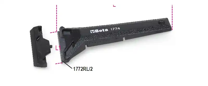 Beta 017740001 1774-Universal Lame de grattoir 155 mm