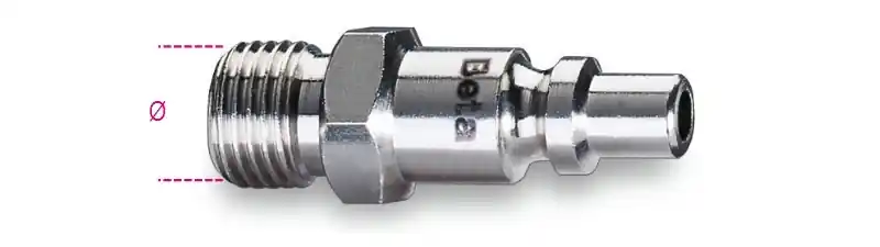 Beta 019160001 1916I 1/4-Insert nipples Italian Profile 1/4" Ø GAS BSP