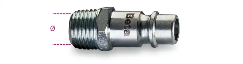Beta 019160012 1916G 1/2 embout à insérer Profil européen 1/2" Ø GAS BSPT