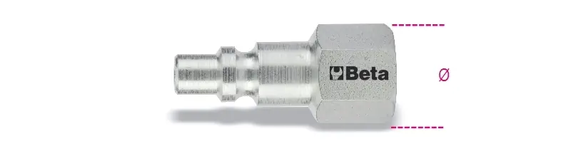 Beta 019160055 1916Gf 1/4 Insert nipple Italian Profile 1/4" Ø GAS BSP