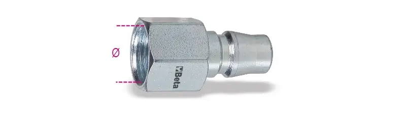 Beta 019160456 1916Jf Raccords rapides 1/4 Pr. asiatique 1/4"